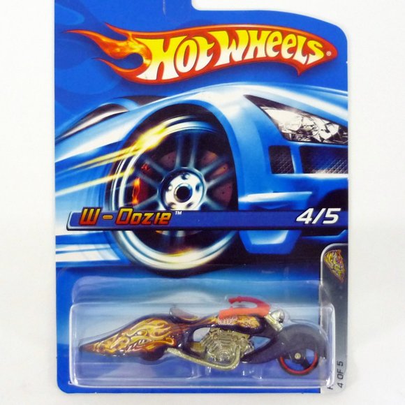Hot Wheels W-Oozie #094 Highway Horror 4 of 5 Blue Die-Cast Motorcycle 2006 - Picture 1 of 1